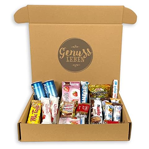 Genussleben Partybox mit Süßigkeiten im Mix wie Kinderriegel, Knusperflocken und Raffaello sowie 2x City Secco 200ml Cover