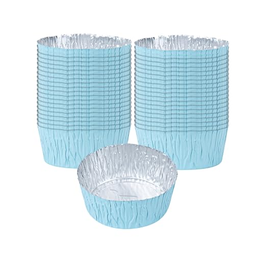 Restaurantware 3 oz Round Blue Foil Ramekin Cup, 200 Pack
