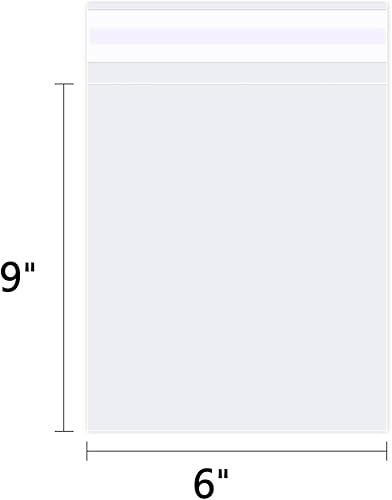 Miniatura 2 de Bolsas de celofán transparente de 6 x 9 pulgadas (200 unidades) - Bolsas de polietileno de plástico para violonchelo autoadhesivas- para cajas y