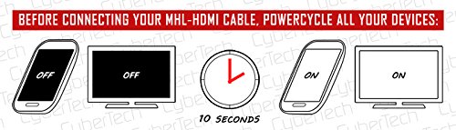 Cybertech Mhl Micro Usb To Hdmi Hdtv Replacement Adapter Compatible For Samsung Galaxy Tab 3 8.0 10.1-2 Meters Extra Long Cable (Charge Your Phone While Watching Hd Video) #TOP3