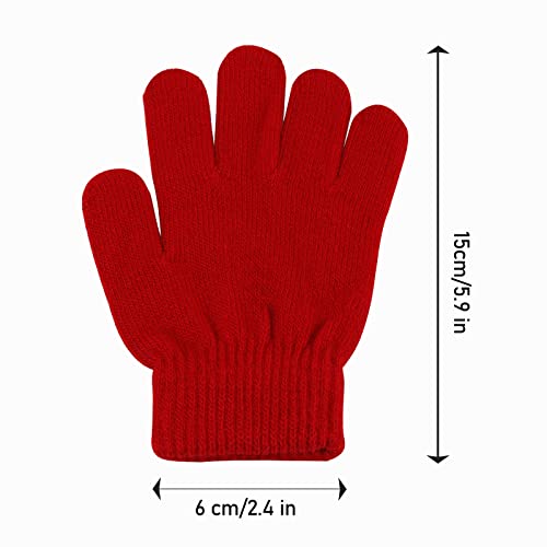 ONESING 3 Pairs Kids Fingerless Gloves with Mitten Cover Convertible Knit Gloves Kids Fingerless Mittens for Boys Girls2