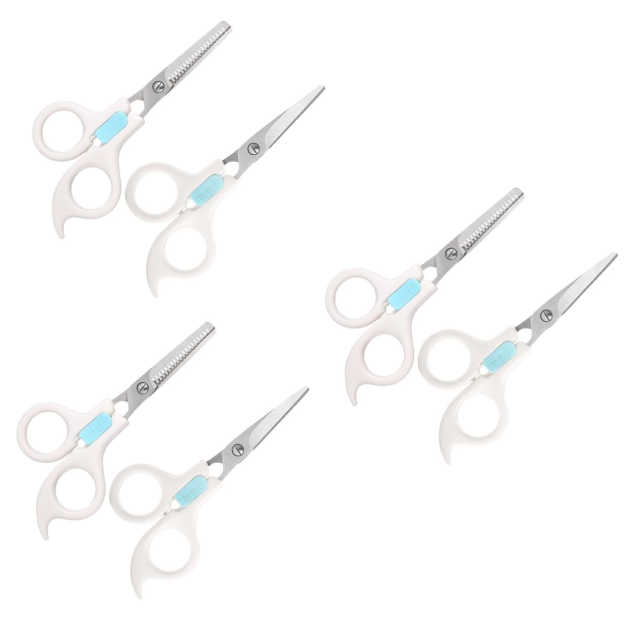 FOMIYES 6piezas Cortapelos Infantil Tijeras De Seguridad y Tijeras De Vaciar Kit De Peluquería Para Casa y Salón Para