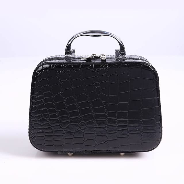 Borsa cosmetica Custodia cosmetica in PU di lusso for donna Borse for trucco professionale Custodia for organizer da viaggio Beauty Necessary Make up Storage Box for estetista ( Color : Black M )