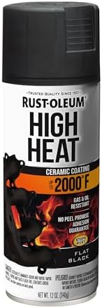 Rust-Oleum 248903 Automotive 12-Ounce High Heat 2000 Degree Spray Paint, Flat Black
