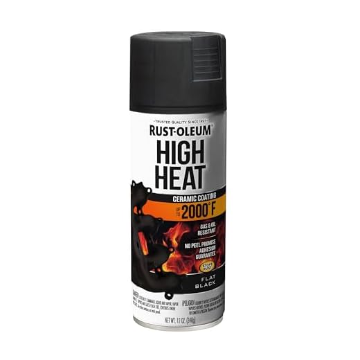 Rust-Oleum 248903 12-Ounce 2000 Degree, Flat Black Automotive High Heat Spray Paint, 12 Ounce (Pack of 1)