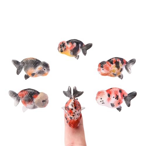 Handcraft Ranchu Goldfish Figurines 2.36 inches