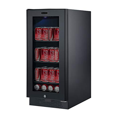 Whynter BBR-801BG Built-in Black Glass 80-can capacity 3.4 cu ft Beverage Refrigerators, One Size