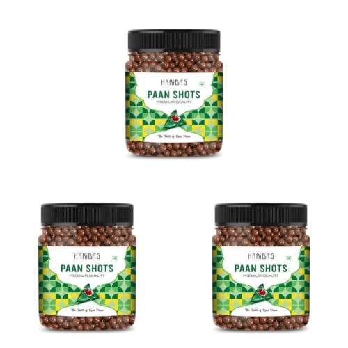 Image of HARIBAS Paan Shots 300g Instant Pan Flavor Mouth Freshener Mukhwas (Pack of 3)