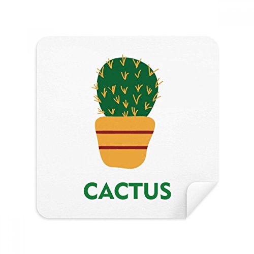 Chiffon de nettoyage cactus vert en daim pour écran de téléphone et lunettes en lot de 2