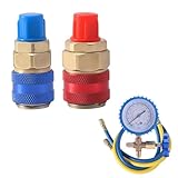 Compatibilité Universelle avec R134A : Ce coupleur rapide est conçu pour s’adapter à tous les ports de service R134A et aux raccords mâles de 1/4