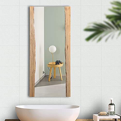 ironsmithn Wall Mirror Mounted Decorative Rectangle Long Hanging Decor Mirror for Bathroom Vanity, Living Room or Bedroom (43.3x19.7inch)
