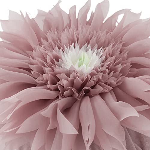 Elskerjw 3D Round Flower Accent Throw Pillows Covers Pink Floral Shaped Decorative Pillowcase Cushion For Bed Couch Bedroom Living Room Aesthetic Home Decor 12 Inch Rose Gold #TOP3