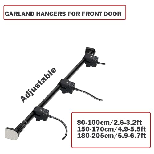 Support guirlande de porte sans perçage ajustable pour suspensions de Noël - 3