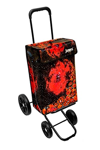 James® Einkaufswagen Design Ladybird, moderner Einkaufstrolley, bunter Lifestyle Trolly, Rollkoffer für Shopping, bis…