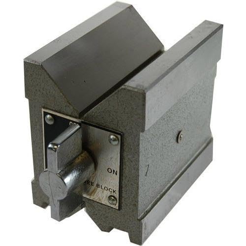 Magnetic V Block 2.5 Inch (65x65x50 mm) Plain Type – Hardened Steel Magnetic V-Block for Grinding, Drilling, Milling & Inspection | 1 Piece-image-1