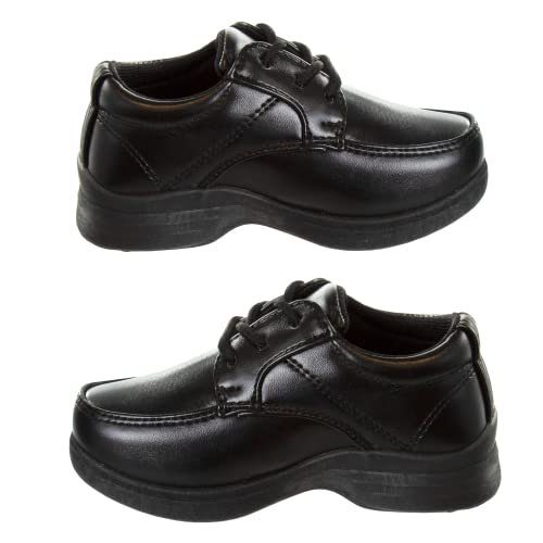Image of French Toast Boys Shoes - Kids Oxford School Uniform Loafer Church Dress Shoes Slip-On Faux-Leather (Toddler-Big Kid) (Black)