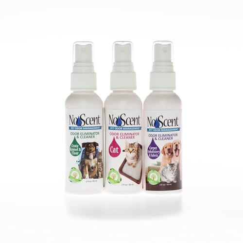 No Scent – Crate, Kennel & Floor, Cat, and Carpet, Upholstery & Fabric Odor Eliminator – Safe for Pets and All Surfaces – Multi-Pack, 2oz (Pack of 3)