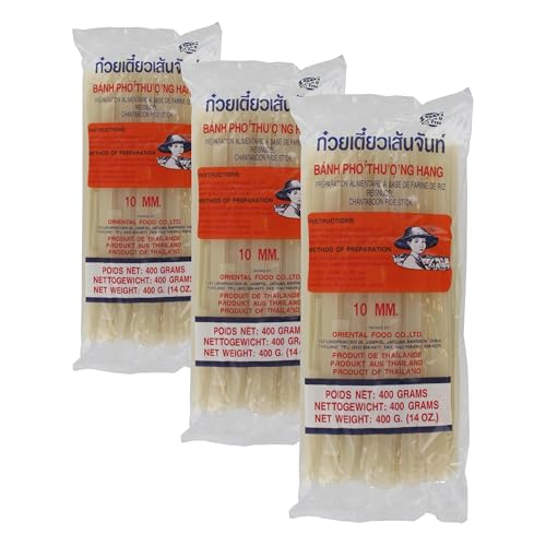 FARMER - Fideos de arroz en bastones rectos de 10 mm - 1 x 400 g (Paquete de 3)