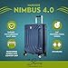 Skyway Nimbus 4.0 Expandable, Durable Hardside, 4 Wheel Spinner, Lightweight Suitcase, Unisex, Stylish, Maritime Blue, Carry-On 20-Inch