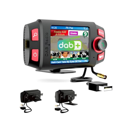 Epronic DAB/DAB+ Radio Adapter für Autoradio mit 2,4' LCD Display Tragbares DAB Radio mit Bluetooth Freisprecheinrichtung FM Transmitter TF Play AUX-Out Digitalradio Auto