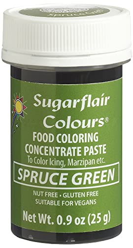 Sugarflair Food Coloring Concentrate Paste, 25 Grams Spruce Green