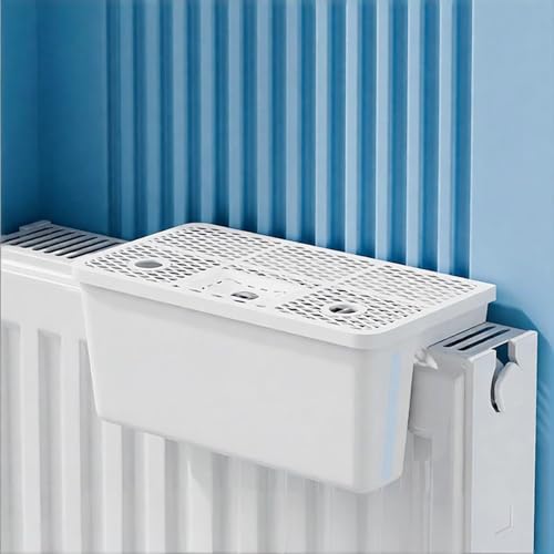 Umidificatore Termosifoni Ad Evaporazione Che Sfrutta Il Calore, Con Livello Dell'acqua Visibile E Trasparente, Grande Capacità Del Serbatoio(White2,4L)