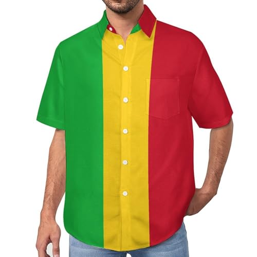 Chemise imprimé Mali drapeau patriotique portez votre fierté culturelle tout l'été