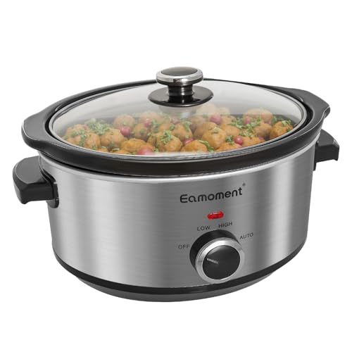 Eamoment 3,5 L | 200 W Slow Cooker con 3 niveles de calor e indicador de potencia, apto para...