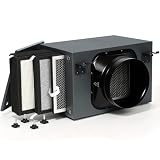8-inch inline filter box suitable for 8" inline ductwork, HVAC fresh air intakes, and ventilation equipment. Includes pre-filter H-EPA filter carbon filter (8-inch)