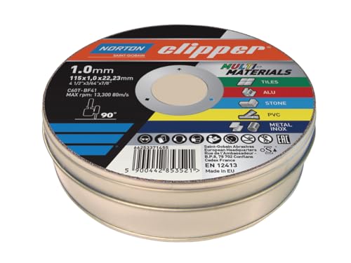 Flexovit Clipper Multi-Materials Cutting Discs 115 x 22.23mm (Pack 10)