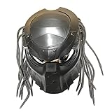 lxiluv Motorradhelm, Predator Creative Cool Carbon Fiber Fashion Herren Und Damen All Terrain Anti-uv Nebelmaske Motorrad Lokomotive Integralhelm/Punktzertifizierung,A-L