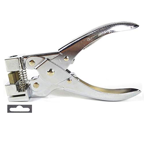 Kucaa Heavy Duty Steel Handheld Hanger Hole Punch Airplane Hole Punch Euro Slot Punch Butterfly Hole Punch T-hook Clamp Pliers for Paper PVC Card