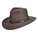 Dorfman Pacific Scala Men's Crushable Wool Outback Hat Khaki - Large