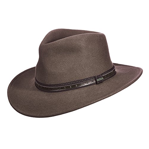 Dorfman Pacific Scala Men's Crushable Wool Outback Hat