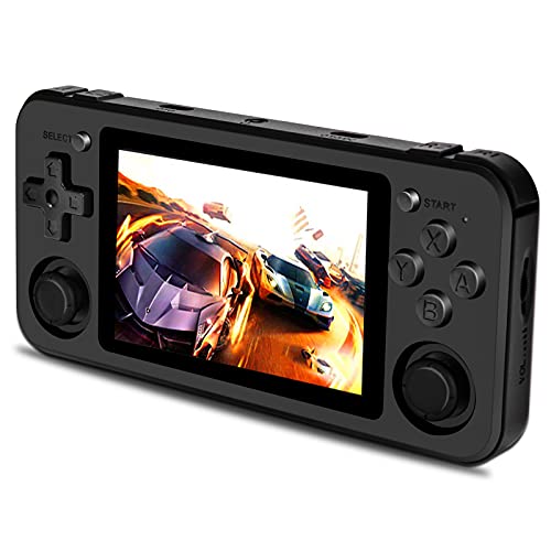 RG351P Handheld Game Console,128G TF Card Built-in 10000 Classic Games,3.5'' IPS Screen Retro Game Console RK3326 quad-core 1.5GHz, WiFi Function Open Source Linux System, Protable Video Game Console