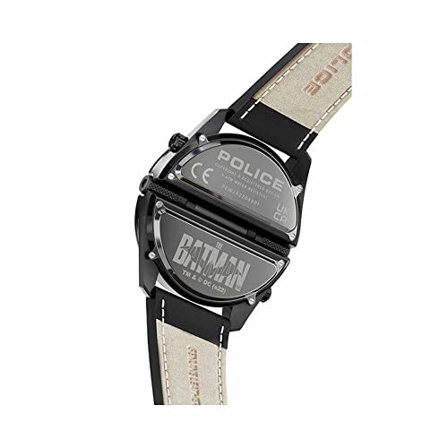 Image of Police Mens 50 x 32 mm The Batman - Limited Edition Black Dial Leather Analogue Watch (PLPEWJA2204901W)