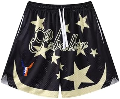 BOOMLEMON Men’s Basketball Shorts Gym Training Workout Athletic Shorts Mesh Graphic Print Running Short Pants