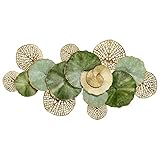 Pureday Schneider Home Wand-Objekt Verde - plastische Wanddeko - Metall - Gold, grün - ca. B122 x H63 cm