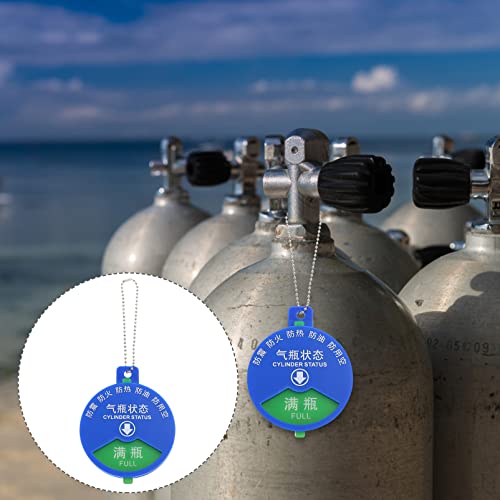 iplusmile Hospital Oxygen Cylinder Status Sign 3.8X3.1 Inch Medical Oxygen Cylinder Identification Plate Easy to Attach for Healthcare Use