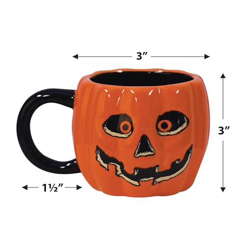 Taza de cerámica vintage para Halloween estilo retro miniatura 3