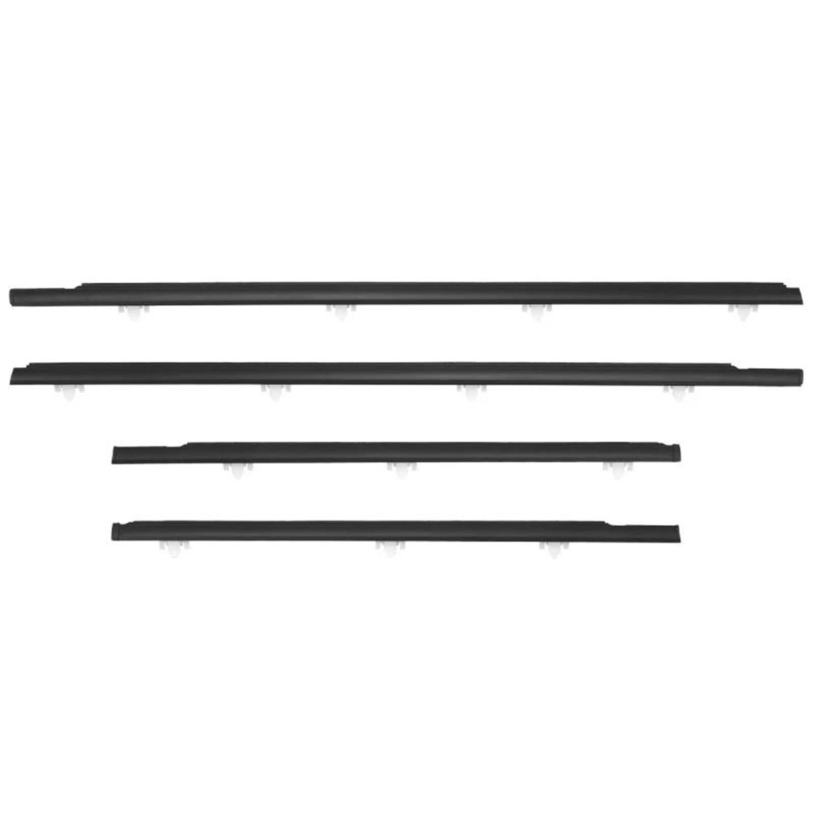 Striscia Tenuta Portiera 80820-50Y01 80821-50Y01 4 Pezzi Guarnizione Finestrino Adatta Per Nissan Per Sentra Sedan 1990-1994 82820-50Y01 82821-50Y01 Guarnizioni