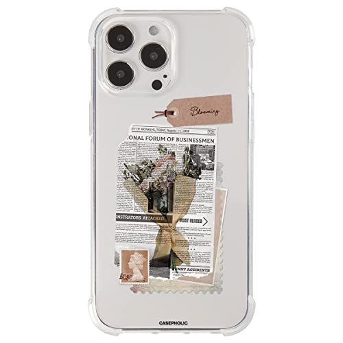 松平商会 CASEPHOLIC スマホケース ドライフラワー 花束 スクラップ ギフト コラージュ 薄型 耐衝撃 軽量 スマホカバー TPU iPhone アイフォン apple アップル おしゃれ 人気 かわいい オリジナル インスタ映え スマホカバー