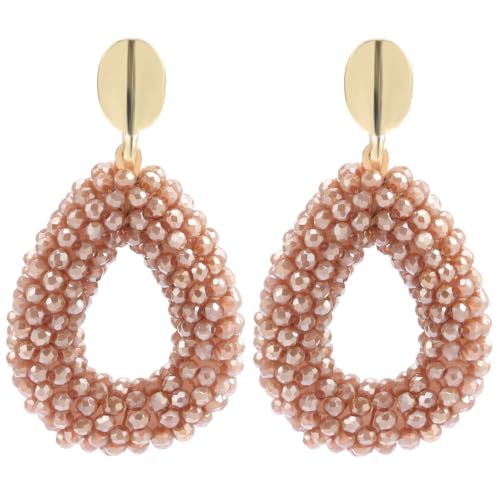 BaubleStar Handmade Bohemia Beaded Teardrop Dangle Earrings for Women - image 1