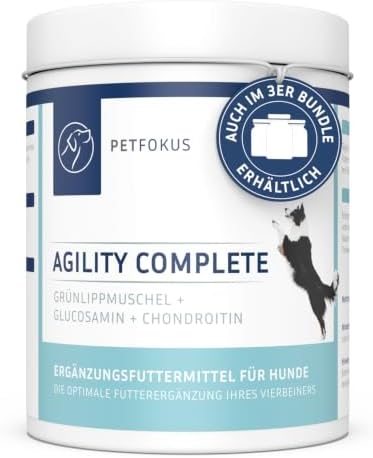 PetFokus Agility Complete Gelenkpulver für Hunde Grünlippmuschel MSM 136,5g