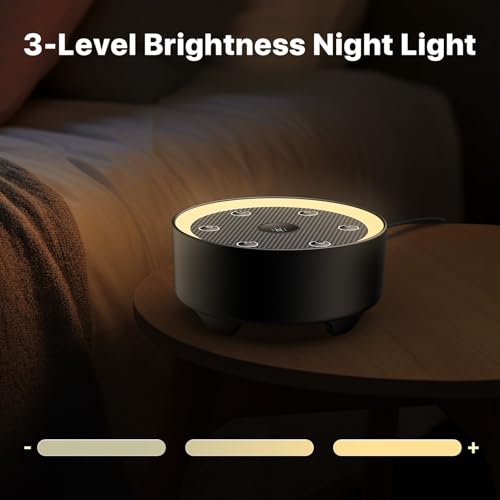 Sleep Sound Machine with White Noise, 24 Soothing Sounds & Max 8H Timer for Baby and Adult. Recessed Night Light Button, Dimmable Light, Plug in - Image 6