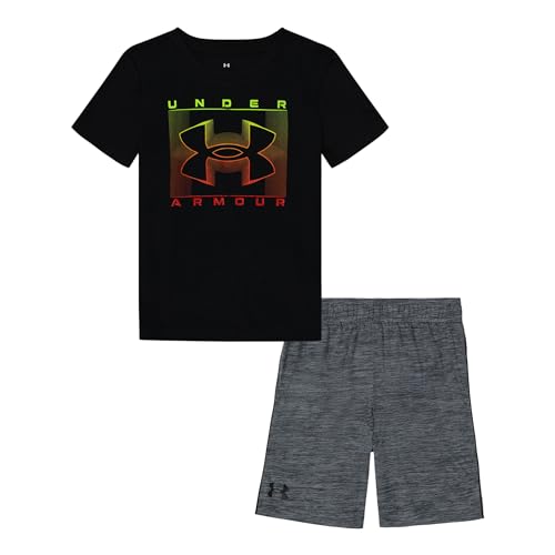 Image of Under Armour Boys' 2-piece Short Sleeve Graphic T-Shirt and Shorts Set, Lightweight & Breathable