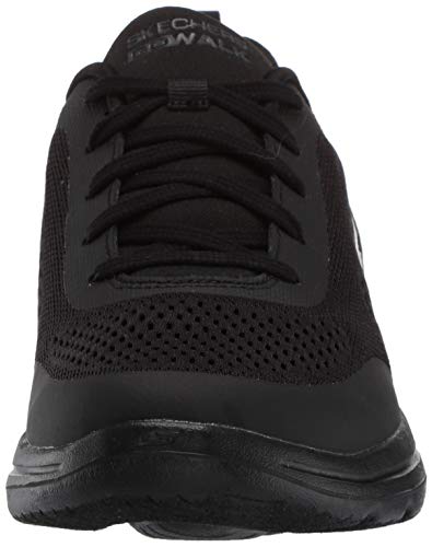 Skechers Skechers Women's GO Walk 5-EXQUSITE Sneaker, Black, 8 Medium US