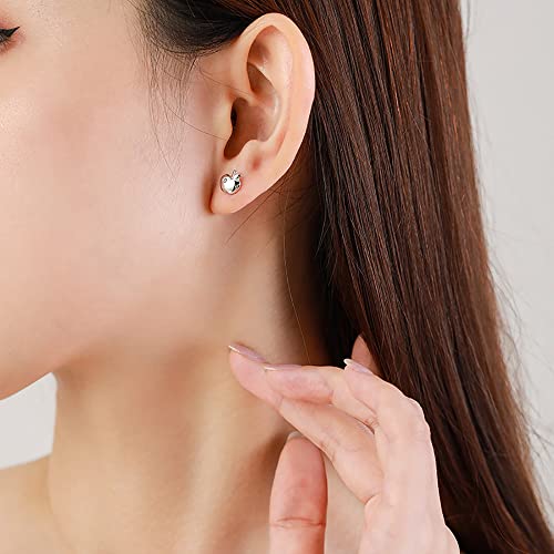 Tiny Apple Stud Earrings 925 Sterling Silver Cubic Zirconia Crystal Fruit Small Cartilage Tragus Earrings Studs Post Piercing Cute Jewelry Gifts for Women Girls Hypoallergenic2