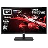 Acer ED270RP Gaming Monitor 27 Zoll (69 cm Bildschirm) Full HD, 165Hz DP, 144Hz HDMI, 5ms (G2G), 2xHDMI 1.4, DP 1.2, HDMI/DP FreeSync Premium, schwarz