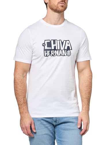 PUMA Men's Chivas Soccer Culture T-Shirt, White-Navy AH25, Large